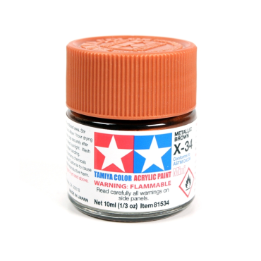 TINTA ACRÍLICA MINI X-34 MARROM METÁLICO 10ML TAMIYA TAM 81534